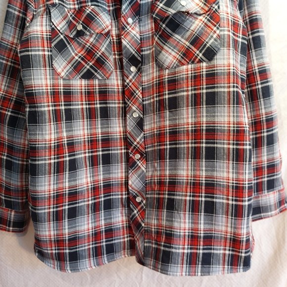 Men's Aggressor Plaid Snap Buttons Jacket - MED - Picture 3 of 7
